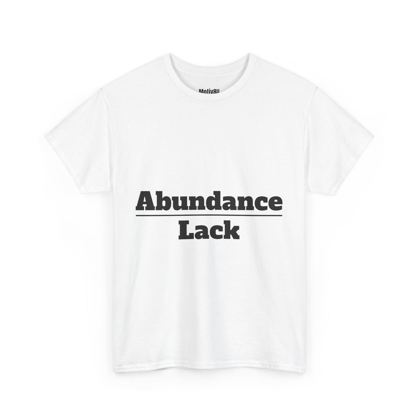 Abundance Over Lack Unisex Heavy Cotton Tee, Inspirational T-Shirt, Motivational Apparel, Gift for Spirituality, Casual Everyday Wear