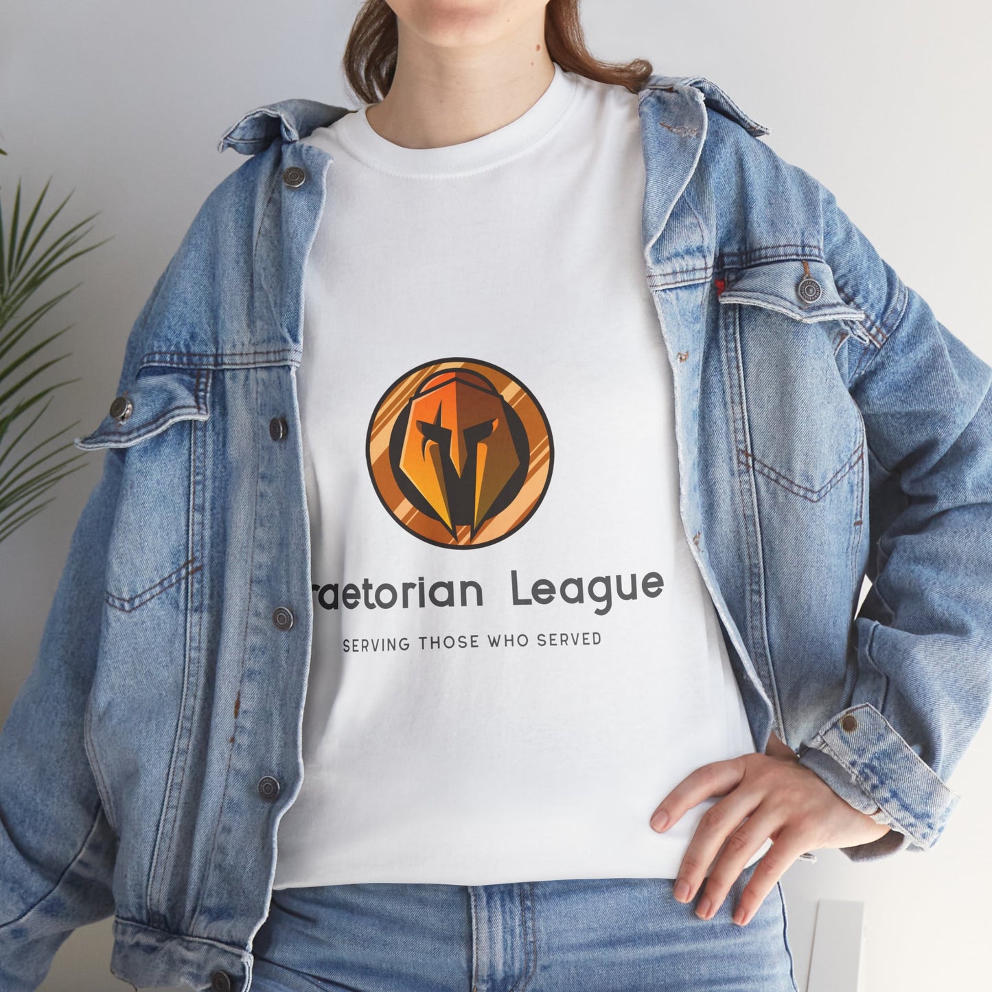 Praetorian League Unisex Heavy Cotton Tee, Inspirational T-Shirt, Motivational Apparel, Gift for Spirituality, Casual Everyday Wear