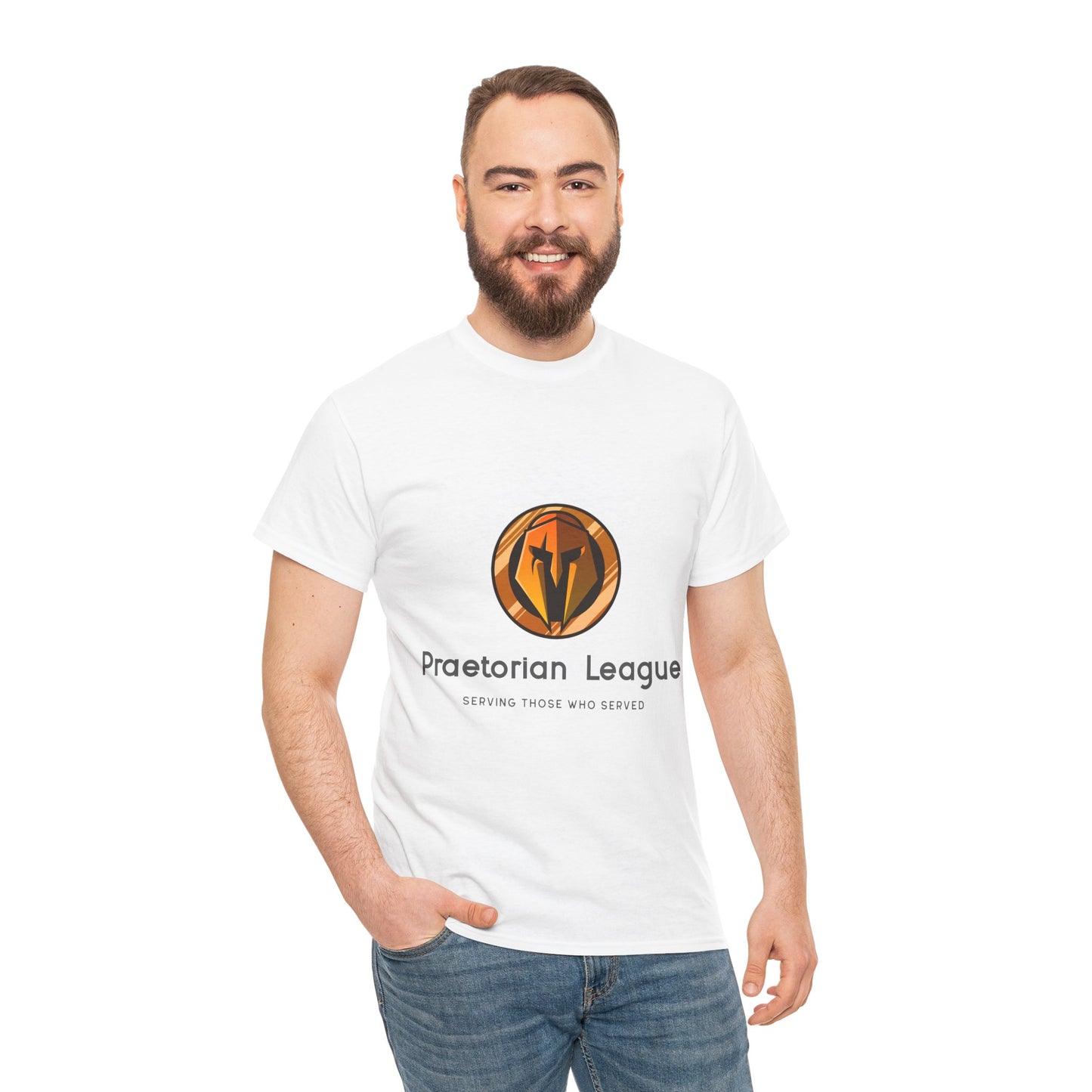 Praetorian League Unisex Heavy Cotton Tee, Inspirational T-Shirt, Motivational Apparel, Gift for Spirituality, Casual Everyday Wear