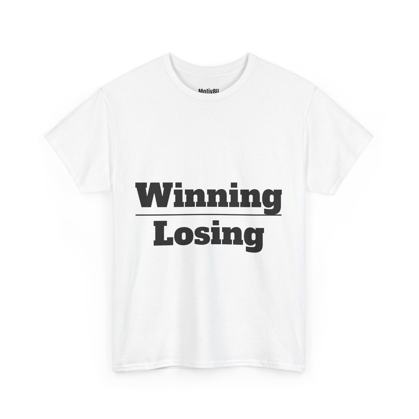 Winning Over Losing Inspirational Unisex Heavy Cotton Tee