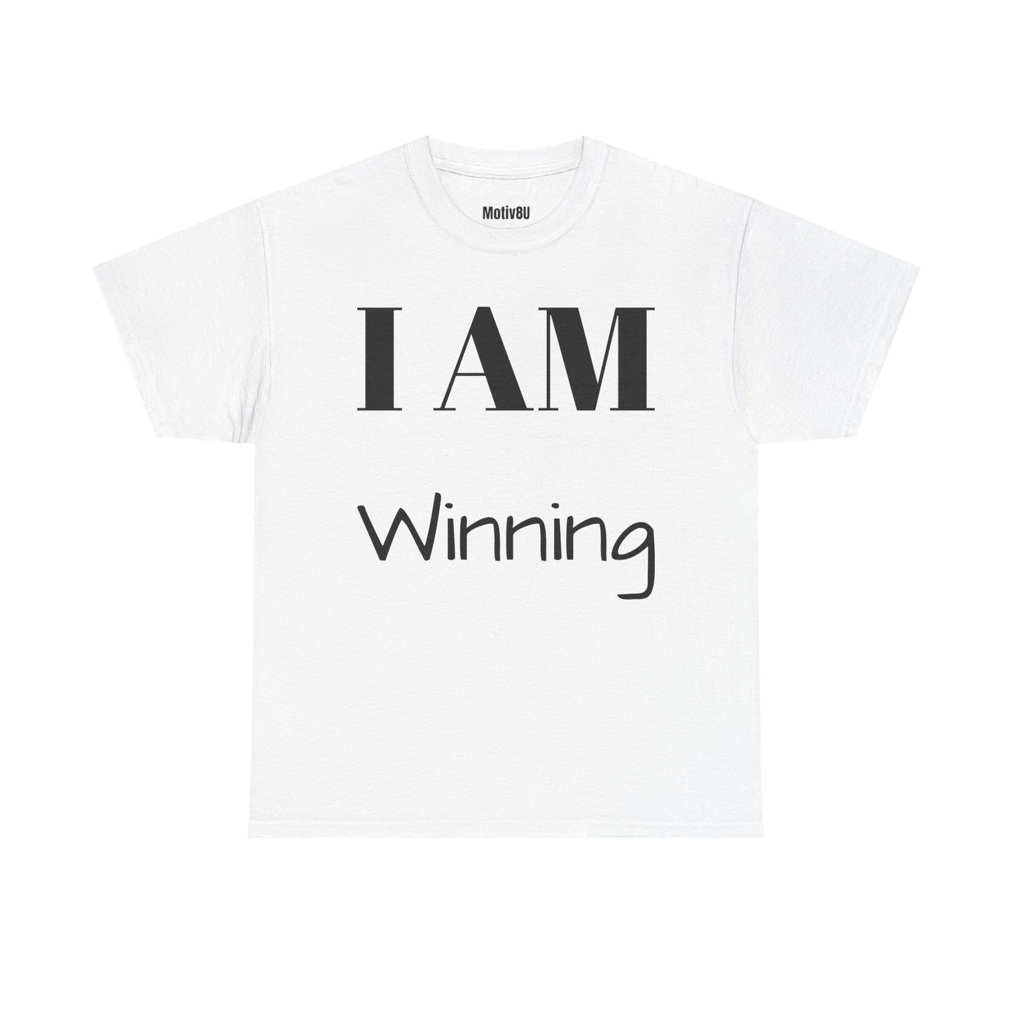 I AM Winning Inspirational Unisex Heavy Cotton Tee