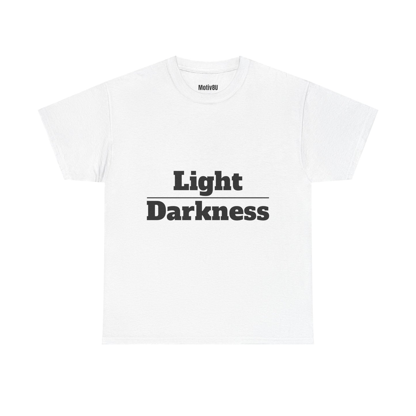 Light Over Darkness Inspirational Unisex Heavy Cotton Tee