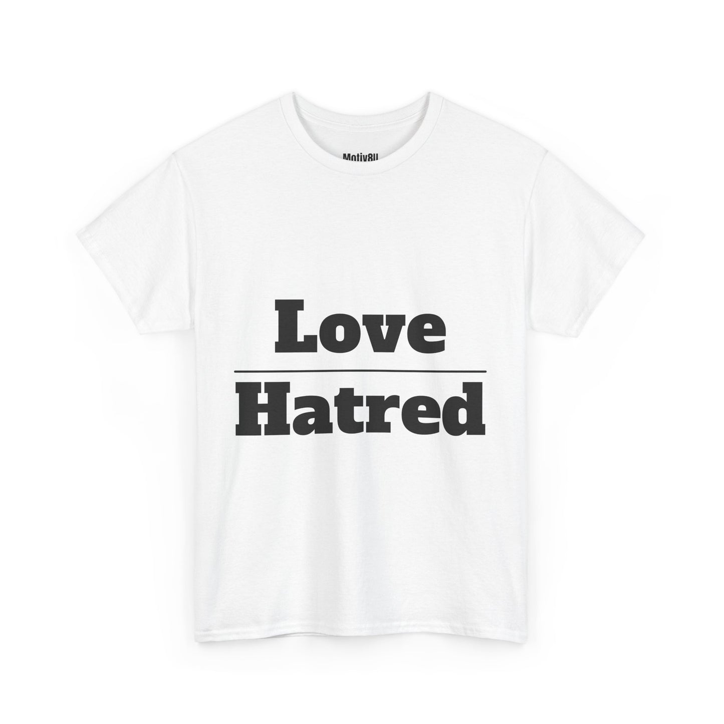 Lover Over Hatred Unisex Heavy Cotton Tee, Inspirational T-Shirt, Motivational Apparel, Gift for Spirituality, Casual Everyday Wear
