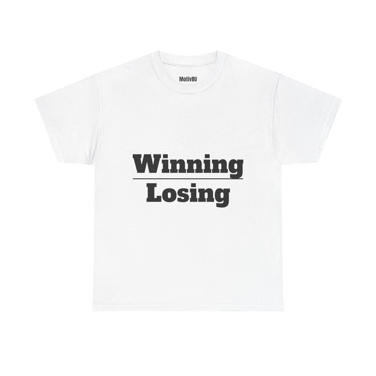 Winning Over Losing Inspirational Unisex Heavy Cotton Tee