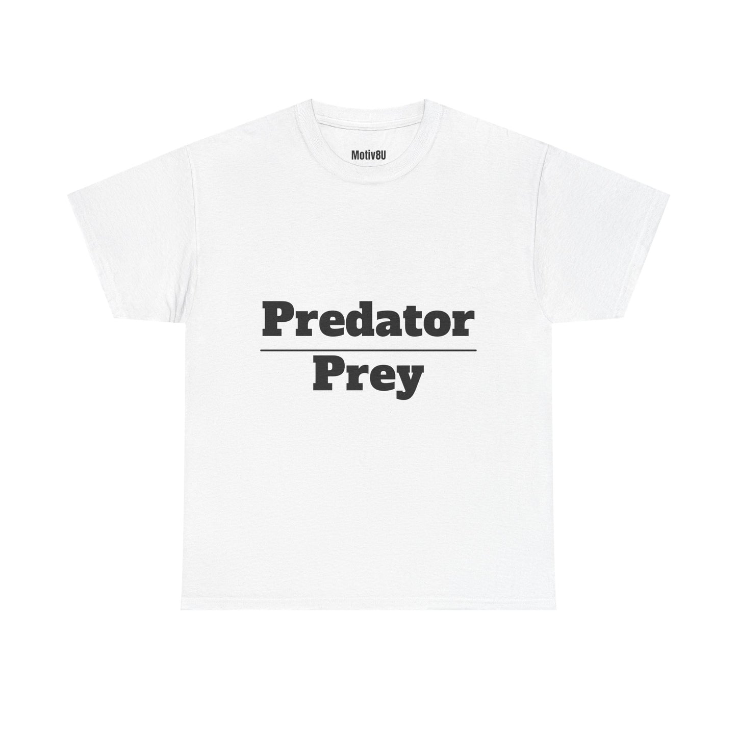 Predator Over Prey Unisex Heavy Cotton Tee, Inspirational T-Shirt, Motivational Apparel, Gift for Spirituality, Casual Everyday Wear
