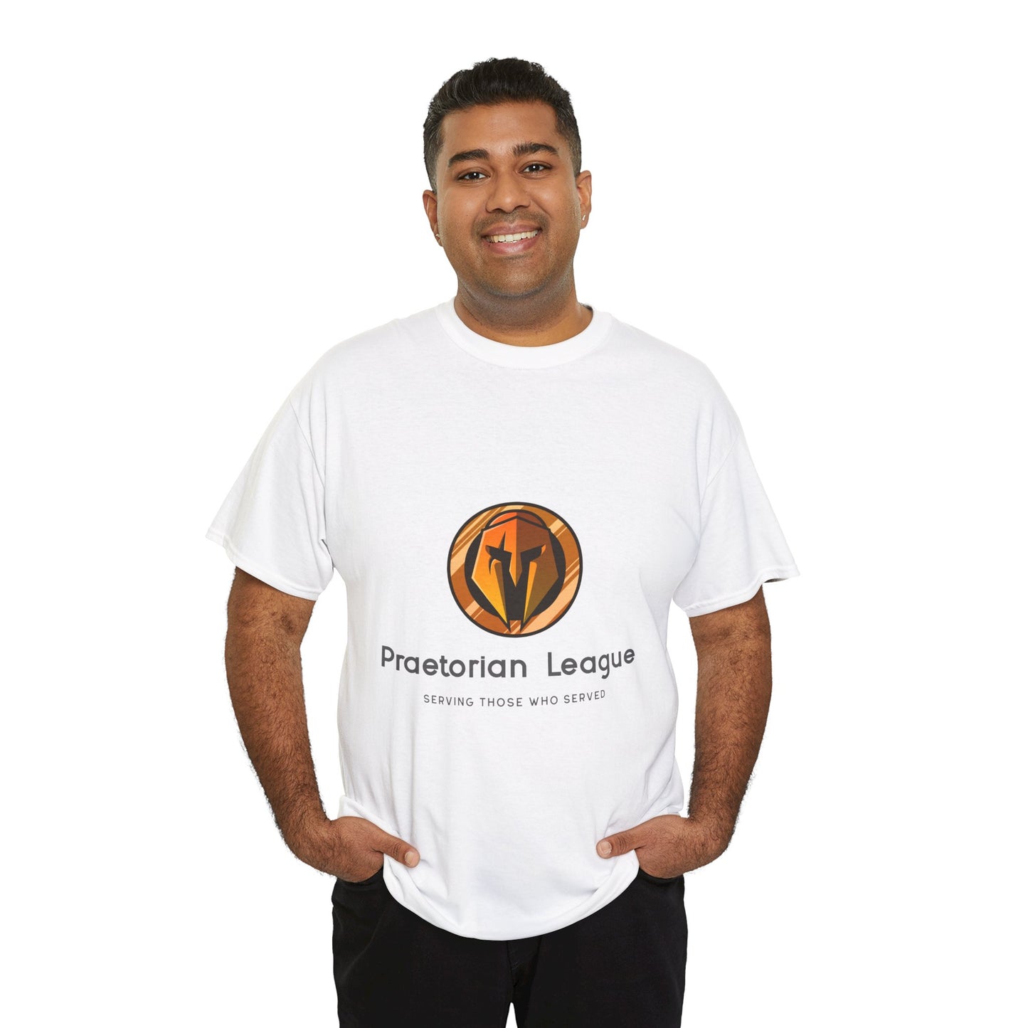 Praetorian League Unisex Heavy Cotton Tee, Inspirational T-Shirt, Motivational Apparel, Gift for Spirituality, Casual Everyday Wear