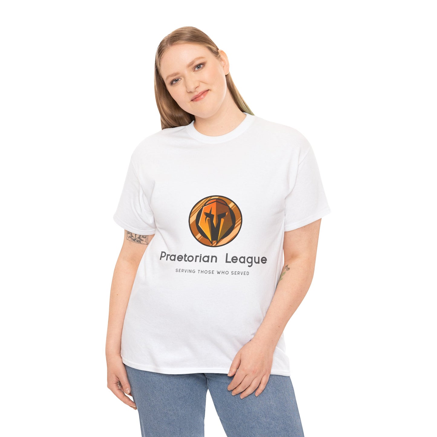 Praetorian League Unisex Heavy Cotton Tee, Inspirational T-Shirt, Motivational Apparel, Gift for Spirituality, Casual Everyday Wear