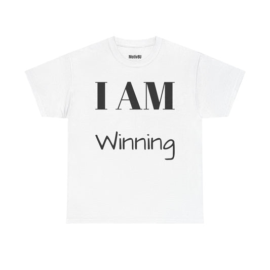 I AM Winning Inspirational Unisex Heavy Cotton Tee