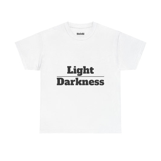 Light Over Darkness Inspirational Unisex Heavy Cotton Tee