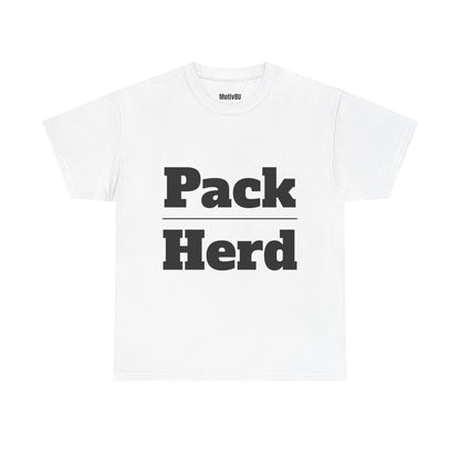 Pack Over Herd Unisex Heavy Cotton Tee, Inspirational T-Shirt, Motivational Apparel, Gift for Spirituality, Casual Everyday Wear