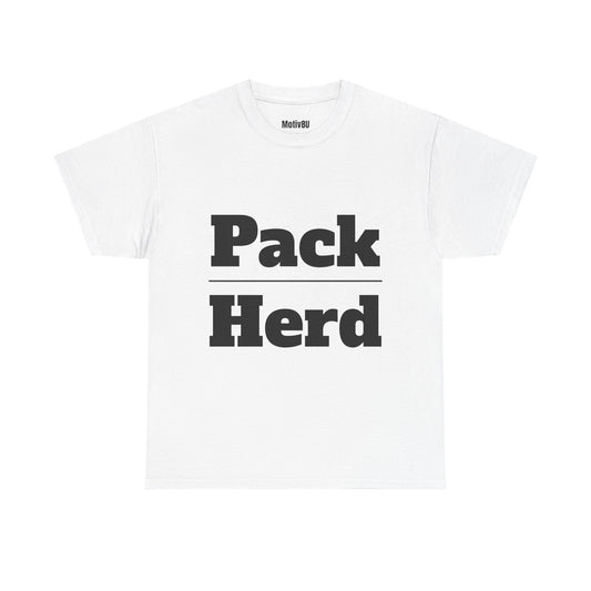 Pack Over Herd Unisex Heavy Cotton Tee, Inspirational T-Shirt, Motivational Apparel, Gift for Spirituality, Casual Everyday Wear