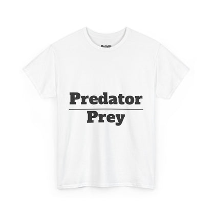 Predator Over Prey Unisex Heavy Cotton Tee, Inspirational T-Shirt, Motivational Apparel, Gift for Spirituality, Casual Everyday Wear